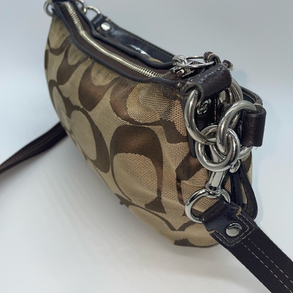 AUTHENTIC Coach Demi Stripe Shoulder Bag - Picture 4 of 5